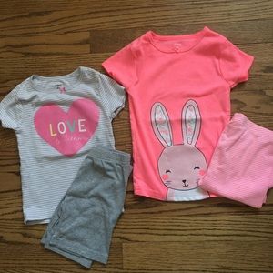 Girls spring  summer carters pajamas sets size 4